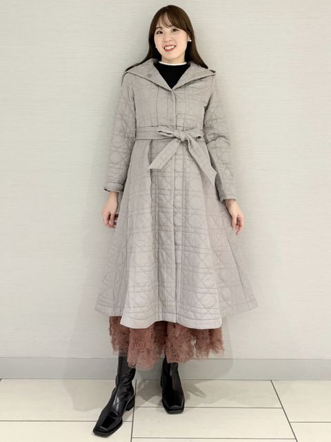 レディース　ロングコート　EFDEISEE Lサイズ フレアデザインロングコート[品番：MKSW0053969]｜RESEXXY