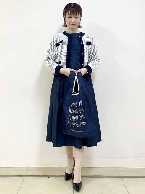 エフデ　マーリエパーエフデ　大きいサイズ　今期　リボンカットソー　ローズティアラ Maglie par ef-de大きいサイズリボンカットソーTシャツ赤エフデ