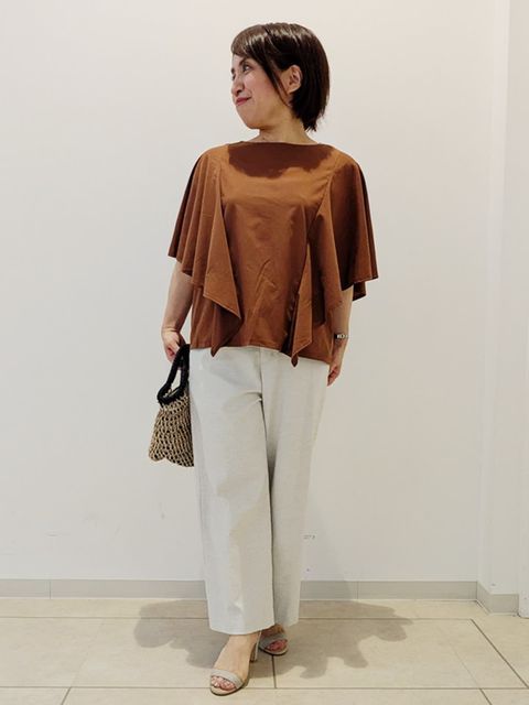 大きいサイズ》フレアースリーブカットプルオーバー｜7-IDconcept