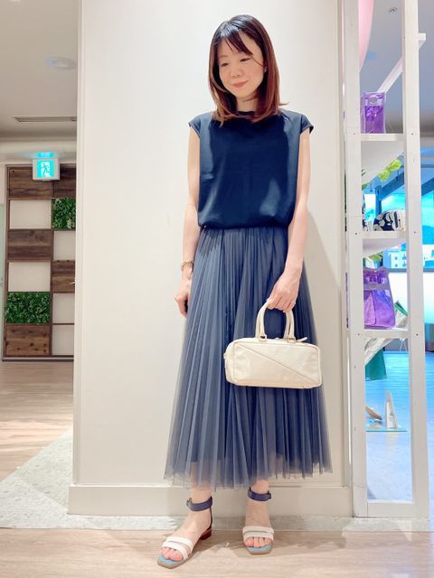 チュールプリーツスカート｜INED（イネド）｜フランドル（FLANDRE