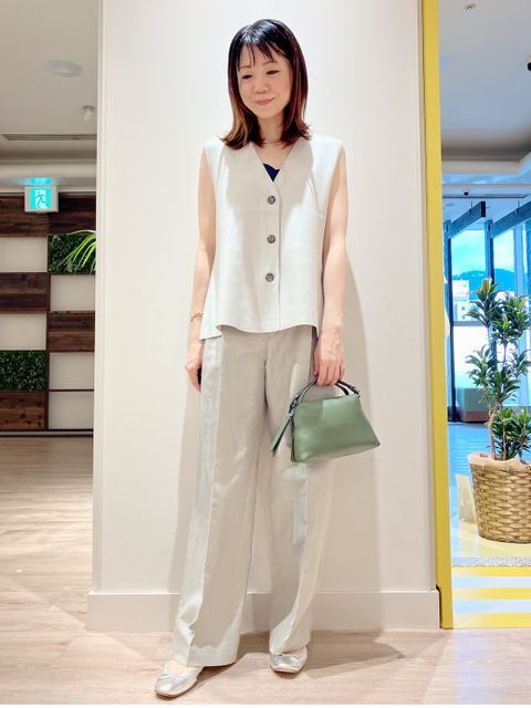 ラメワンタックワイドパンツ｜INED（イネド）｜フランドル（FLANDRE