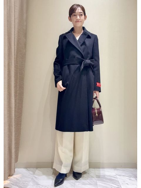 新品　INED イネド　ダッフルコート　オフホワイト系　11 セール】 《Maison de Beige》ループチェックステンコート