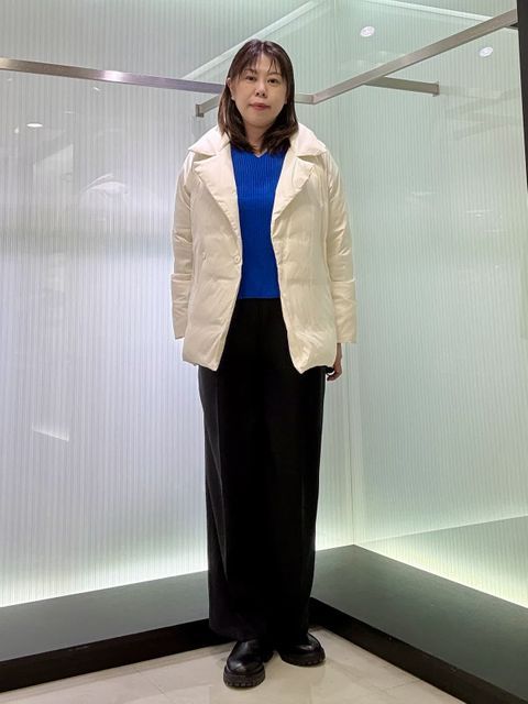 INED 黒 美シルエット ダウンジャケット ファー付き 冬服 大人 イネド