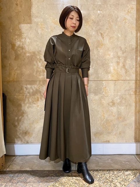 イネドのベルテッドラップコート　未使用　新品　美品です。 極美品♡INED イネド アンゴラ ベルテッド コート グレージュ 11