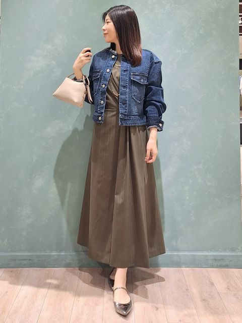 大きいサイズ》ウエストタックワンピース｜INED L（イネド エル