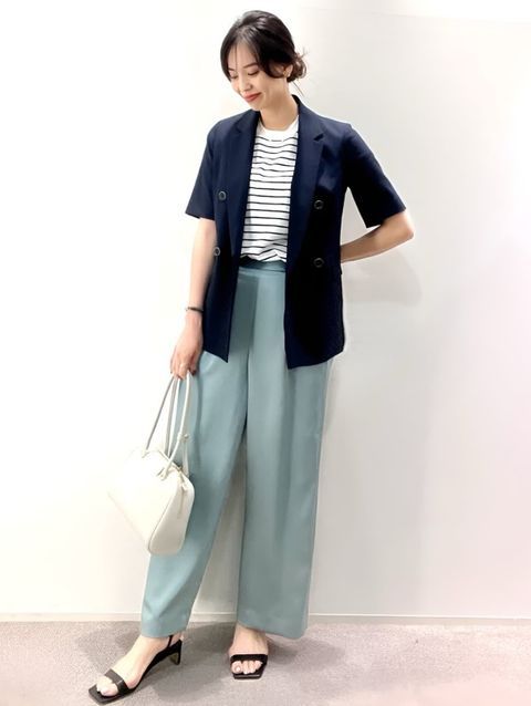 INED 綿麻オックス半袖ジャケット セール】 綿麻オックス半袖ジャケット （テーラードジャケット