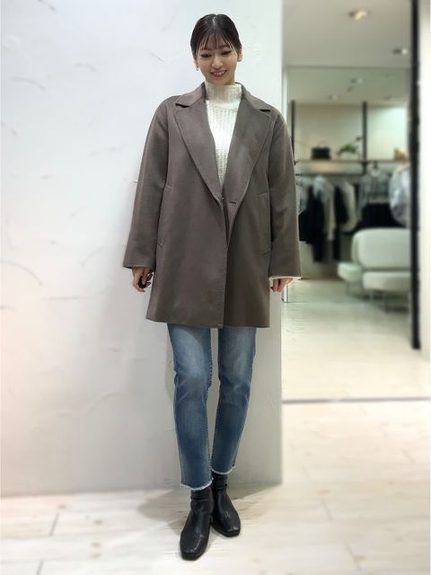 WEB限定》カシミヤ100%ミドル丈コート｜INED（イネド）｜フランドル