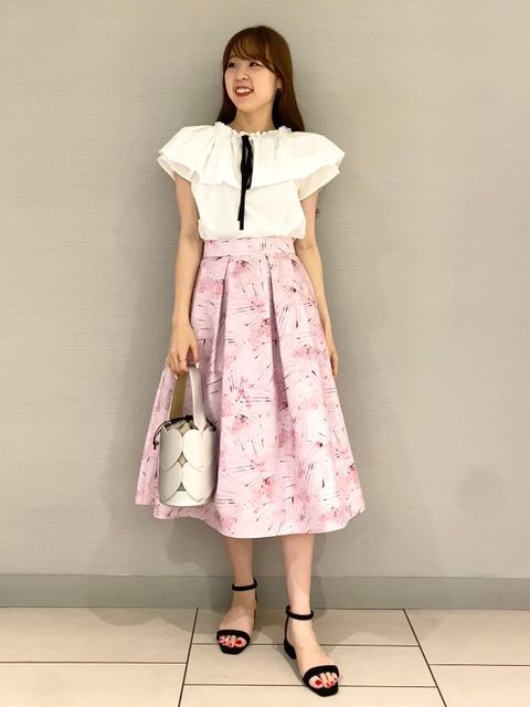 シェルプリントタックスカート｜Maglie le cassetto（マーリエ ル