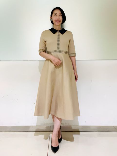 極美品☆大きいサイズ☆Mマーリエルカセット☆ギャザースリーブワンピース ☆19号 極美品☆大きいサイズ☆Mマーリエルカセット☆ギャザースリーブ