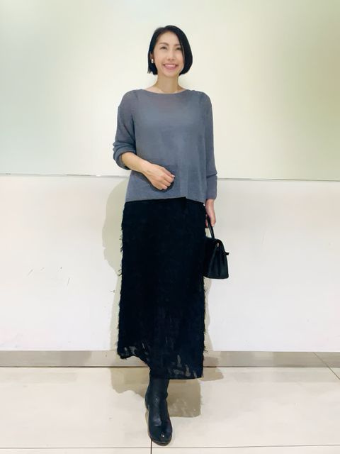 ef-de アンゴラベルテッドファーコート　7号　イネド　アナイ　IENA イネド ラクーンファー アンゴラ ロングコート 白 サイズ7 日本