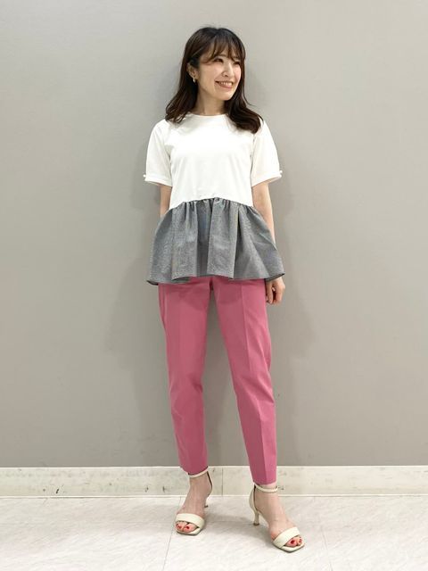 新品【Maglie le cassetto】5号美脚ストレートパンツ M Maglie le cassetto×吉田理紗》美脚ストレートパンツ｜M