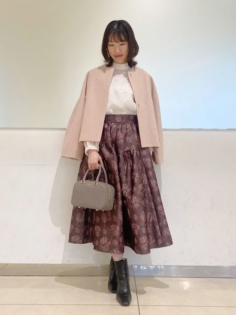 マーリエパーエフデ　エフデ　大きいサイズ　スカート 大きいサイズ》デニムフレアスカート《Maglie par ef-de