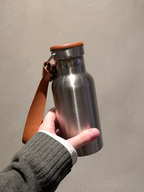 ステンレス素材に銘木をプラスした サーモボトル 350ml / 600ml（水筒