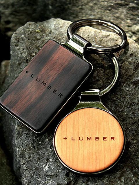 銘木の美しさをプラスした木製キーホルダー「KEYRING 001」 - LUCUA